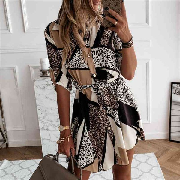 women autumn leopard shirt dress long sleeve turn-down collar sashes mini dress single button ol lady vestidos, Black;gray
women autumn leopard shirt dress long sleeve turn-down collar sashes mini dress single button ol lady vestidos, Black;gray