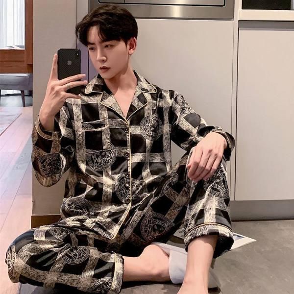 mens stain silk pajama sets pajamas men sleepwear modern style silk nightgown home male satin soft cozy sleeping, Black;brown
mens stain silk pajama sets pajamas men sleepwear modern style silk nightgown home male satin soft cozy sleeping, Black;brown
