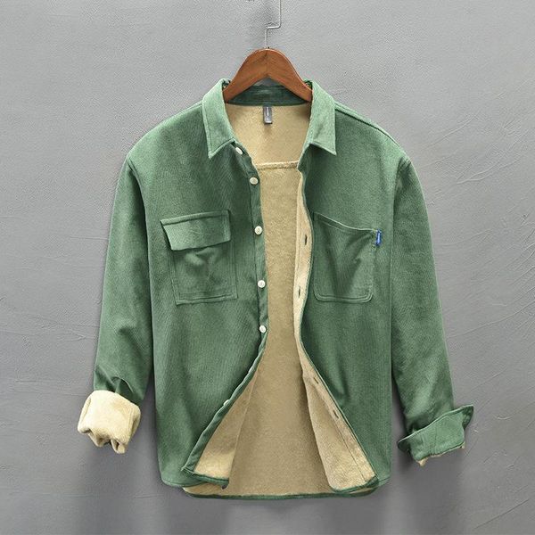 men's casual shirts winter fashion fleece lined warm thick classical solid corduroy male long sleeve lapel cotton retro clothing, White;black
men's casual shirts winter fashion fleece lined warm thick classical solid corduroy male long sleeve lapel cotton retro clothing, White;black