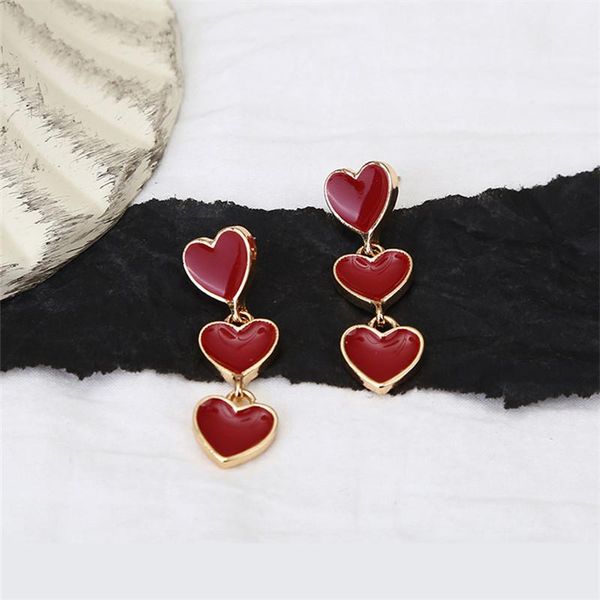 dangle & chandelier fashion minimalist red heart earrings statement boho cute drop earings korean designer earring for women, Silver
dangle & chandelier fashion minimalist red heart earrings statement boho cute drop earings korean designer earring for women, Silver