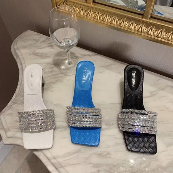 slippers elegant women sandals rhinestone narrow band shallow blue thin high heels pumps shoes shining outdoor dress 35-39, Black
slippers elegant women sandals rhinestone narrow band shallow blue thin high heels pumps shoes shining outdoor dress 35-39, Black