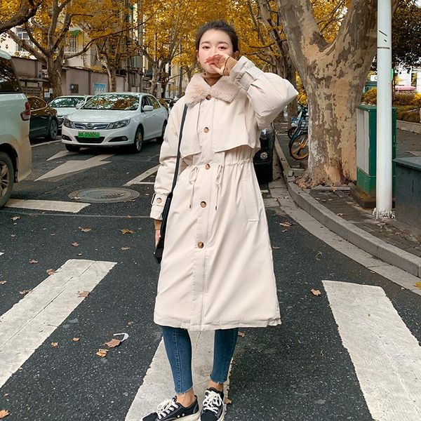 women's down & parkas long cotton liner lapel parka 2021 winter jacket women casual single breasted outerwear adjustable waist slim coa, Black
women's down & parkas long cotton liner lapel parka 2021 winter jacket women casual single breasted outerwear adjustable waist slim coa, Black
