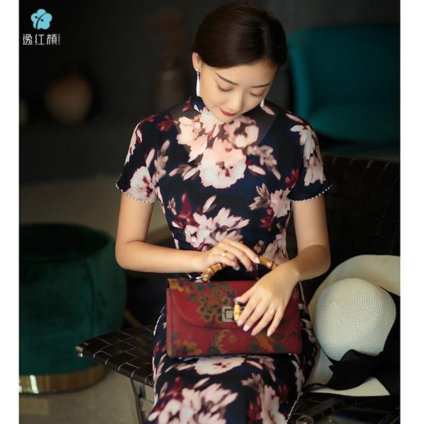 ethnic clothing escape beauty light * improved qipao dress 2021 female bag shoulder sleeve chiffon robe, Red
ethnic clothing escape beauty light * improved qipao dress 2021 female bag shoulder sleeve chiffon robe, Red