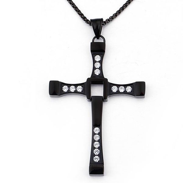 pendant necklaces fashion men women cross color black stainless steel toledo fast furious zirconia necklace jewelry, Silver
pendant necklaces fashion men women cross color black stainless steel toledo fast furious zirconia necklace jewelry, Silver