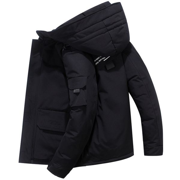 printed down et men's winter new fashion brand handsome cold proof short thickened couple's work cloth, Black
printed down et men's winter new fashion brand handsome cold proof short thickened couple's work cloth, Black