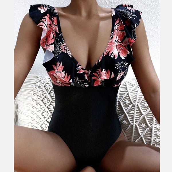 2021 new ruffle print floral one piece swimsuit vintage swimwear women print deep-v beachwear bathing suit monkini
2021 new ruffle print floral one piece swimsuit vintage swimwear women print deep-v beachwear bathing suit monkini