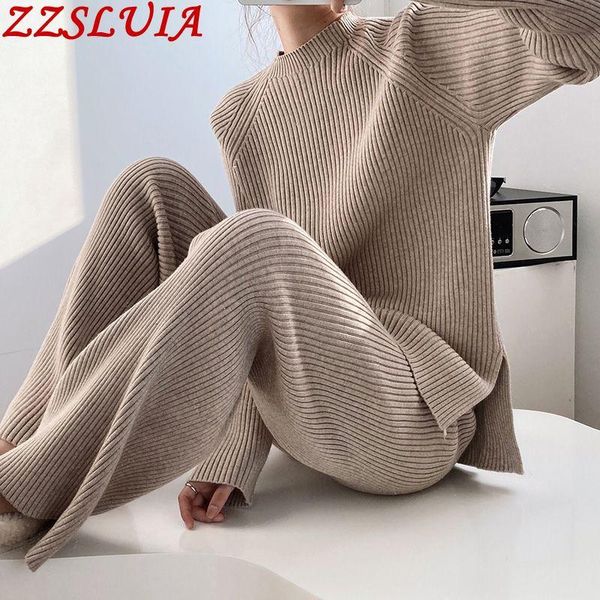 women's two piece pants solid color thick knitwear pant suits half high collar long sleeve sweater+wide leg 2 pieces twinset clothing, White
women's two piece pants solid color thick knitwear pant suits half high collar long sleeve sweater+wide leg 2 pieces twinset clothing, White