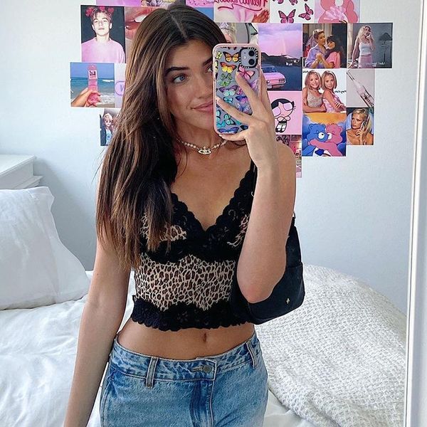 women's tanks & camis lace edge cute kawaii clothes sweety girls' crop female sleeveless v neck slim leopard 90s clubwear, White
women's tanks & camis lace edge cute kawaii clothes sweety girls' crop female sleeveless v neck slim leopard 90s clubwear, White