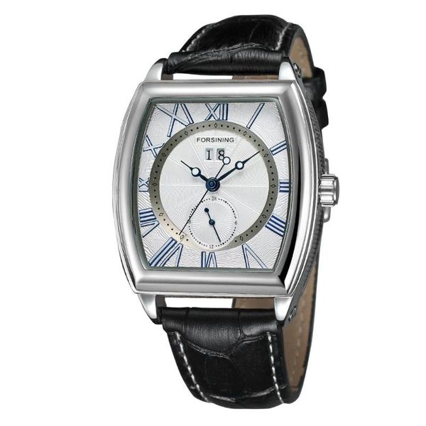 wristwatches forsining casual men wrist watch automatic genuine leather strap roman numbers watches black fashion clock, Slivery;brown
wristwatches forsining casual men wrist watch automatic genuine leather strap roman numbers watches black fashion clock, Slivery;brown