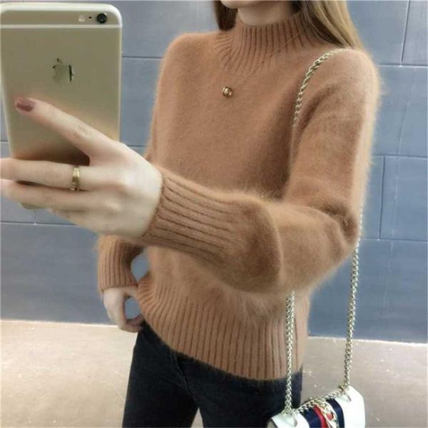 women's sweaters imitation mink velvet women sweater autumn winter pullover solid color half high collar soft knit warm jumper 969, White;black
women's sweaters imitation mink velvet women sweater autumn winter pullover solid color half high collar soft knit warm jumper 969, White;black