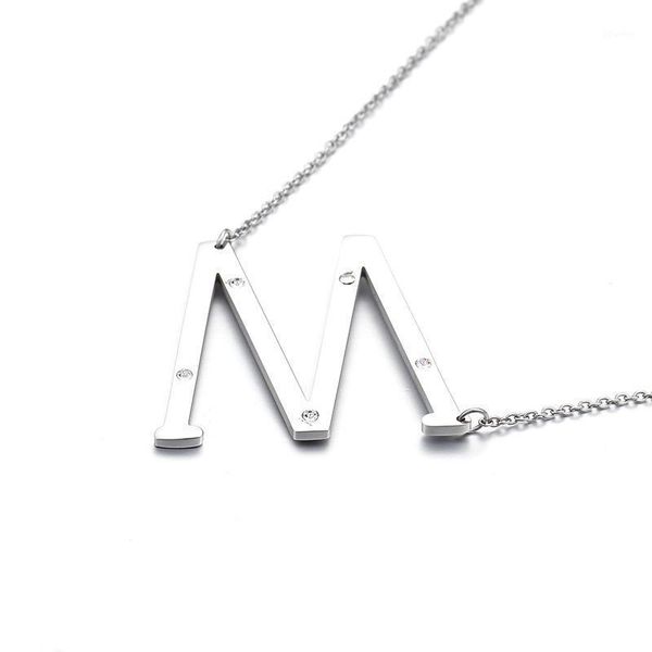 pendant necklaces fashion women color stone stainless steel 26 letter crystal necklace short clavicle link chain jewelry1, Silver
pendant necklaces fashion women color stone stainless steel 26 letter crystal necklace short clavicle link chain jewelry1, Silver