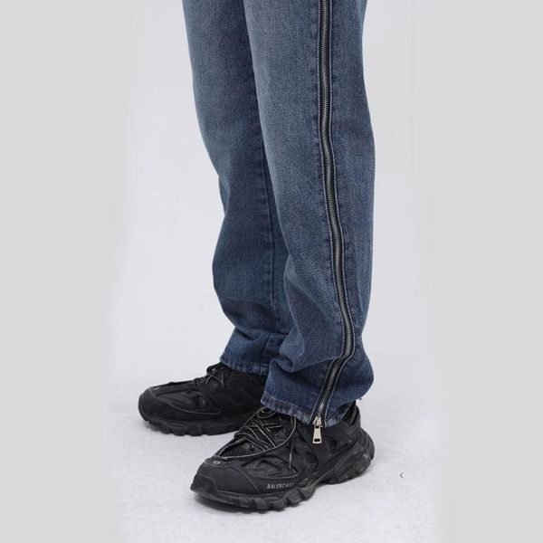 men's jeans for men side zipper streetwear hip hop vintage straight casual denim pant man korean harajuku chic fashion pants, Blue
men's jeans for men side zipper streetwear hip hop vintage straight casual denim pant man korean harajuku chic fashion pants, Blue