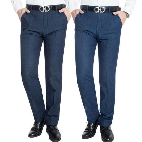good quality middle aged men's trousers 2021 spring and summer thin non iron straight tube business high grade casual jeans, Blue
good quality middle aged men's trousers 2021 spring and summer thin non iron straight tube business high grade casual jeans, Blue