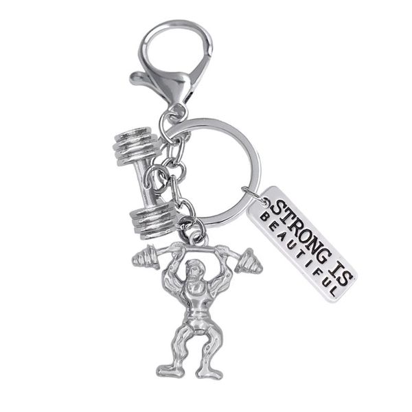 keychains fitness enthusiasts cycling sports carry dumbbell pendant key chain can be wholesale., Silver
keychains fitness enthusiasts cycling sports carry dumbbell pendant key chain can be wholesale., Silver