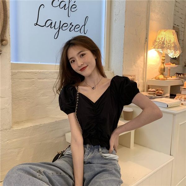 women's blouses & shirts ulzzang japanese kawaii ladies bubble sleeve vintage v-neck shirt female korean harajuku cute clothes for wome, White
women's blouses & shirts ulzzang japanese kawaii ladies bubble sleeve vintage v-neck shirt female korean harajuku cute clothes for wome, White