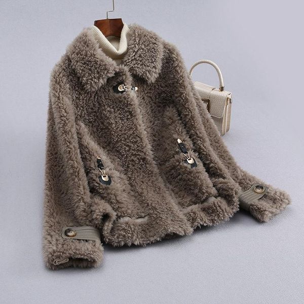 women's fur & faux 2021 winter women real coat fashion soft natural weave wool outerwear female casual thick warm loose jackets d98, Black
women's fur & faux 2021 winter women real coat fashion soft natural weave wool outerwear female casual thick warm loose jackets d98, Black