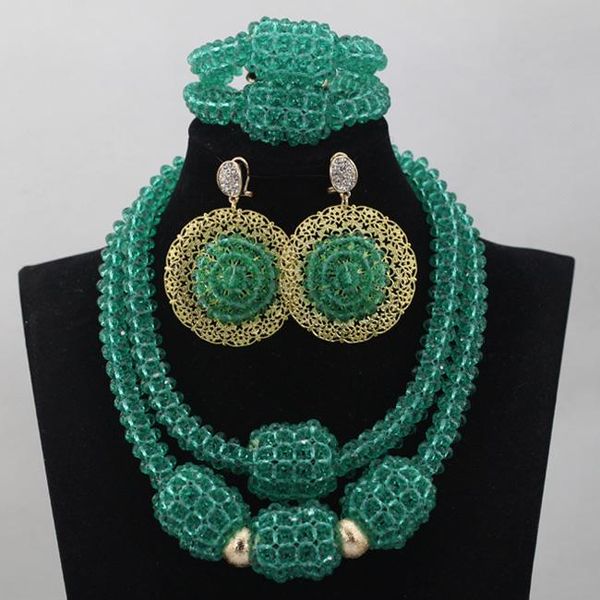 earrings & necklace splendid army green crystal bride beads jewelry set african nigerian wedding teal qw140, Silver
earrings & necklace splendid army green crystal bride beads jewelry set african nigerian wedding teal qw140, Silver