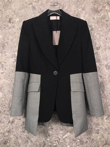 blazer suit for women notched collar long sleeve patchwork hit color casual coats female 2020 autumn clothes, White;black
blazer suit for women notched collar long sleeve patchwork hit color casual coats female 2020 autumn clothes, White;black