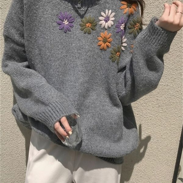 warm chic embroidery japanese-style sweaters o-neck feminine design pullovers 2021 fashion all-match jacket 5djo, White;black
warm chic embroidery japanese-style sweaters o-neck feminine design pullovers 2021 fashion all-match jacket 5djo, White;black