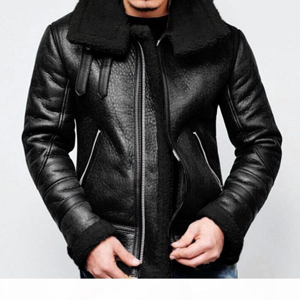 men winter leather jacket highneck warm fur liner lapel leather zipper outwear coat thick warm jacket veste cuir homme, Black;brown
men winter leather jacket highneck warm fur liner lapel leather zipper outwear coat thick warm jacket veste cuir homme, Black;brown