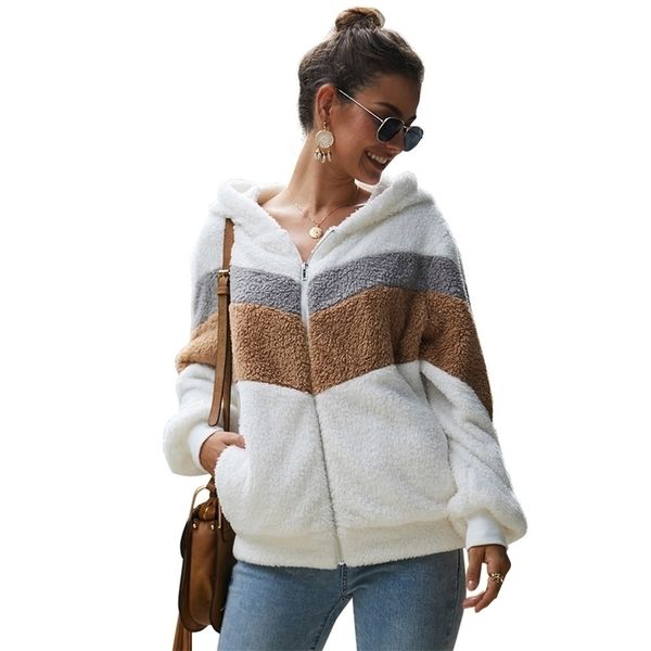 teddy cozy faux fur hoodies women striped long sleeve hooded zip-up sweatshirt casual thick warm autumn clothes poleron mujer 201109, Black
teddy cozy faux fur hoodies women striped long sleeve hooded zip-up sweatshirt casual thick warm autumn clothes poleron mujer 201109, Black