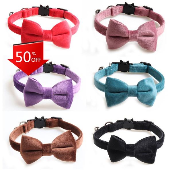 cat collars & leads velvet collar solid color bowknot puppy chihuahua necklace with bell adjustable safety buckle cats bow tie pets accessor
cat collars & leads velvet collar solid color bowknot puppy chihuahua necklace with bell adjustable safety buckle cats bow tie pets accessor