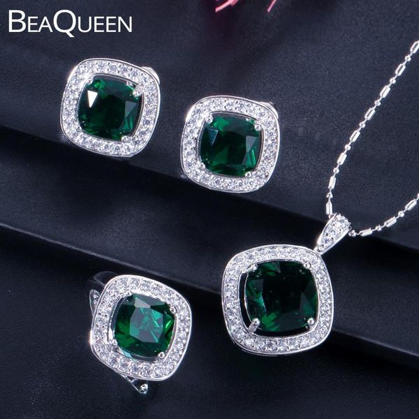 bracelet, earrings & necklace beaqueen big square emerald green cz crystal paved cubic zirconia 925 sterling silver ring jewelry set js036, Black
bracelet, earrings & necklace beaqueen big square emerald green cz crystal paved cubic zirconia 925 sterling silver ring jewelry set js036, Black
