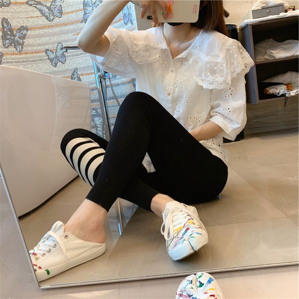 small foot striped tb pants 5919 leggings women wear thin faded hip lifting four track bar knitted elastic tights, Black;white
small foot striped tb pants 5919 leggings women wear thin faded hip lifting four track bar knitted elastic tights, Black;white