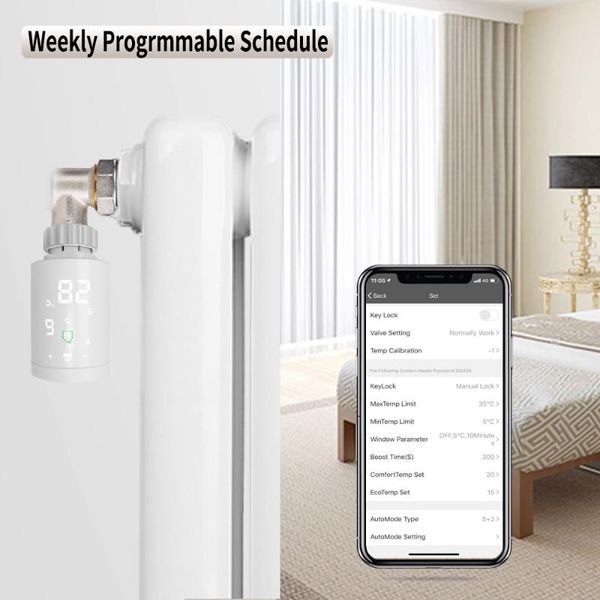 smart home control tuya zigbee thermostat valve programmable timer thermostatic radiator for heater room temperature controllin
smart home control tuya zigbee thermostat valve programmable timer thermostatic radiator for heater room temperature controllin