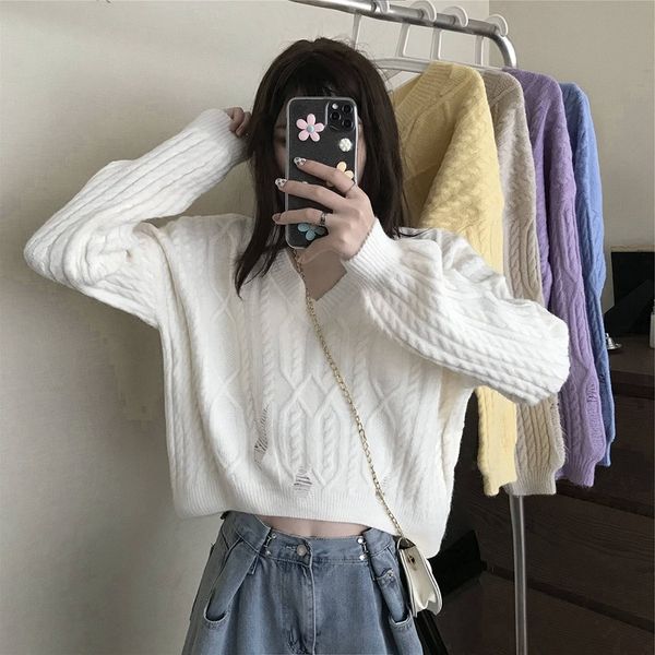 2021 new female sweater women winter pullover knitting overszie long sleeve girls sweaters knitted outerwear thin qmn3, White;black
2021 new female sweater women winter pullover knitting overszie long sleeve girls sweaters knitted outerwear thin qmn3, White;black