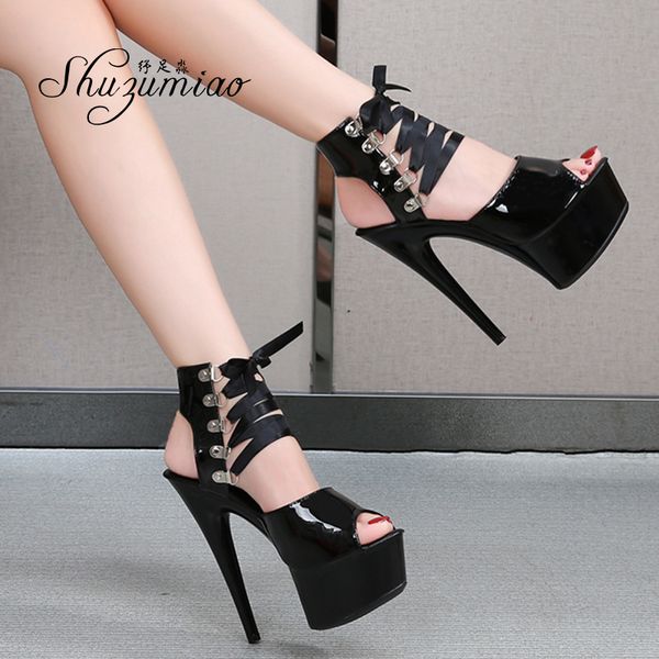 2021 new women's gladiator six inches strapped ankle straps high heels thick stripper shoes 6okr, Black
2021 new women's gladiator six inches strapped ankle straps high heels thick stripper shoes 6okr, Black