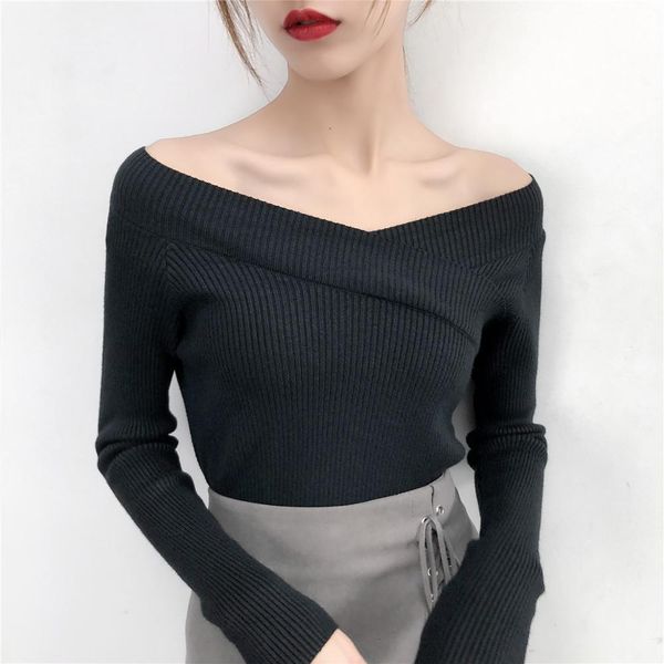 2021 new fall winter knitted sweater korean style women fashion solid asymmetrical cross slash neck pullover ropa mujer t09522l xs, White;black
2021 new fall winter knitted sweater korean style women fashion solid asymmetrical cross slash neck pullover ropa mujer t09522l xs, White;black