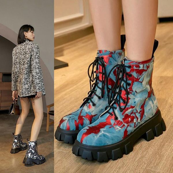 boots women lace up ankle fashion round toe ladies special design med heel casual platform shoes zipper, Black
boots women lace up ankle fashion round toe ladies special design med heel casual platform shoes zipper, Black