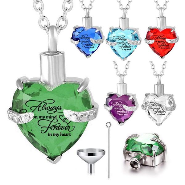 pendant necklaces memorial cremation urn keepsake ash holder charm love heart birthstone necklace for ashe men women w/funnel kit, Silver
pendant necklaces memorial cremation urn keepsake ash holder charm love heart birthstone necklace for ashe men women w/funnel kit, Silver