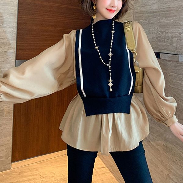 new 2021 japanese autumn and winter knitted jumpsuit imitating double lantern long sleeve round neck coat l s10k, White;black
new 2021 japanese autumn and winter knitted jumpsuit imitating double lantern long sleeve round neck coat l s10k, White;black