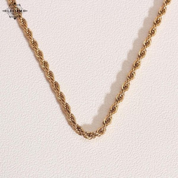 chains lesiem fashion gold filled / color size menfolk necklace on the neck twist minimalism collar jewelry, Silver
chains lesiem fashion gold filled / color size menfolk necklace on the neck twist minimalism collar jewelry, Silver