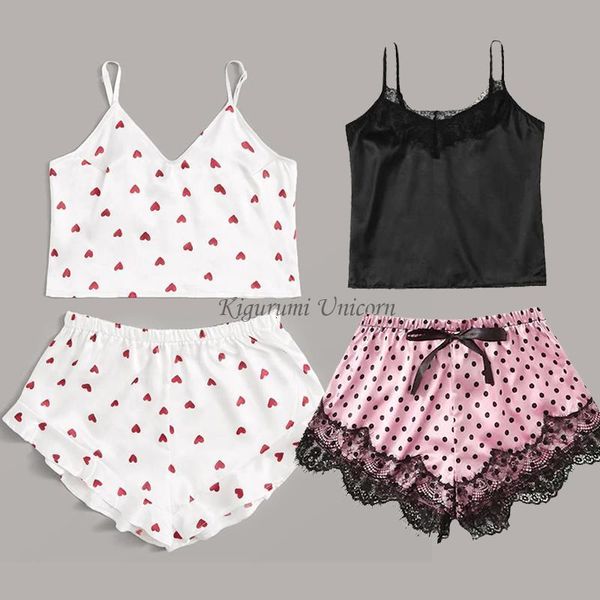 lace trim satin cami and striped shorts silk pajama set women lingerie set 2020 summer autumn nightgown ladies sleepwear, Black;red
lace trim satin cami and striped shorts silk pajama set women lingerie set 2020 summer autumn nightgown ladies sleepwear, Black;red