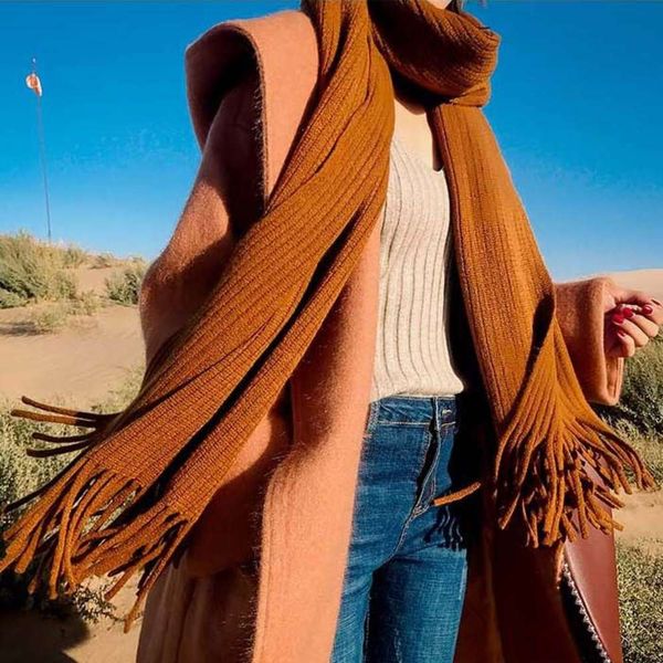 autumn winter new korean scarf women's thickened warm shawl long and versatile solid tassel knitting wool neck, Blue;black
autumn winter new korean scarf women's thickened warm shawl long and versatile solid tassel knitting wool neck, Blue;black