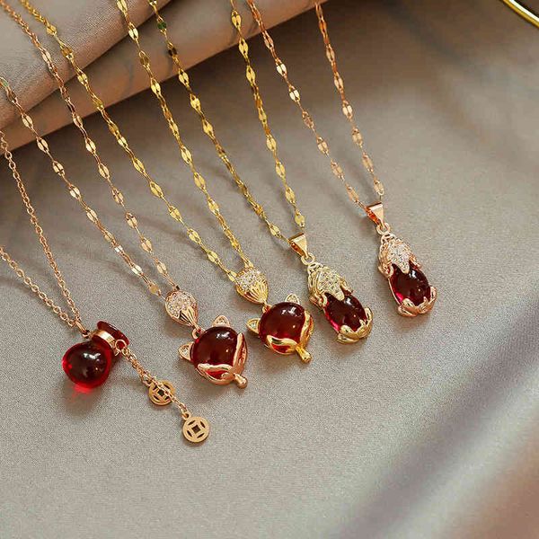 design jewelry korean fashion short necklace women's net red no d color 18k rose gold titanium steel chain, Silver
design jewelry korean fashion short necklace women's net red no d color 18k rose gold titanium steel chain, Silver