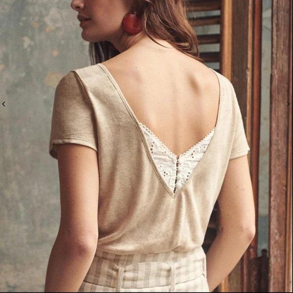 v neck front and back wear women t shirt 2021 spring summer new lace hollow out short sleeve t shirt lady, White
v neck front and back wear women t shirt 2021 spring summer new lace hollow out short sleeve t shirt lady, White