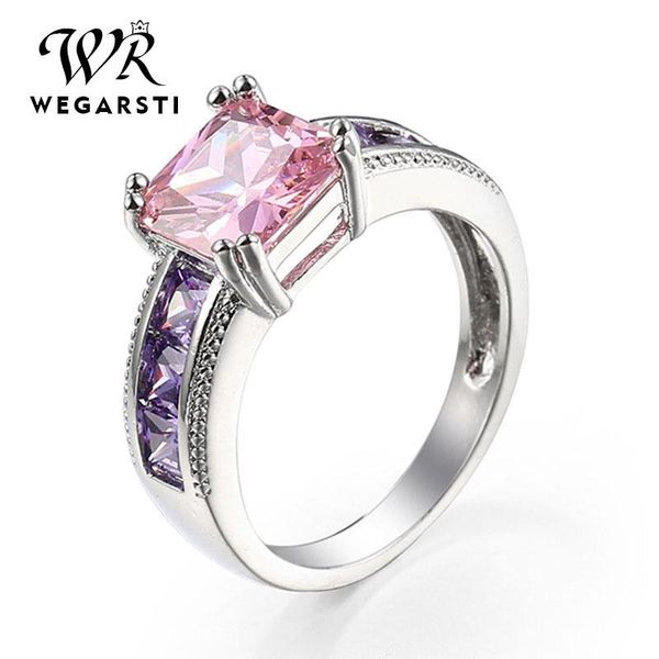 cluster rings wegarsti pink red z finger for women 925 sterling silver design wedding engagement promise fine jewelry, Golden;silver
cluster rings wegarsti pink red z finger for women 925 sterling silver design wedding engagement promise fine jewelry, Golden;silver