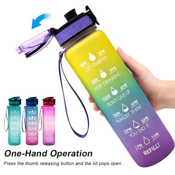 water bottle 1l motivational bottles with time marker bpa leakproof portable for fitness gym outdoor sports
water bottle 1l motivational bottles with time marker bpa leakproof portable for fitness gym outdoor sports