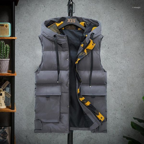 vest men's winter trend thick fashion man sleeveless coats male warm cotton-padded waistcoat gilet clothes,20021, Black;white
vest men's winter trend thick fashion man sleeveless coats male warm cotton-padded waistcoat gilet clothes,20021, Black;white