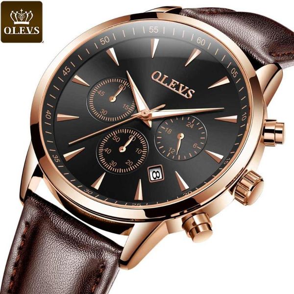 wristwatches brown leather chronograph men's watch business man watches calendar military luminous wristwatch reloj hombre sports water, Slivery;brown
wristwatches brown leather chronograph men's watch business man watches calendar military luminous wristwatch reloj hombre sports water, Slivery;brown
