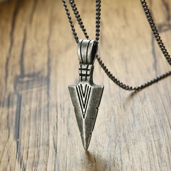 pendant necklaces spearhead necklace in stainless steel mens fashion arrowhead jewelry gift for him, Silver
pendant necklaces spearhead necklace in stainless steel mens fashion arrowhead jewelry gift for him, Silver