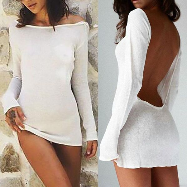 casual dresses fashion women ladies summer slim long sleeve backless bodycon cocktail party short mini dress, Black;gray
casual dresses fashion women ladies summer slim long sleeve backless bodycon cocktail party short mini dress, Black;gray