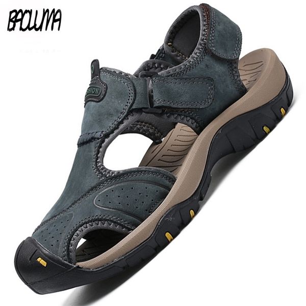 summer men's sandals breathable genuine leather outdoor luxury casual shoes men slippers sale 210607, Black
summer men's sandals breathable genuine leather outdoor luxury casual shoes men slippers sale 210607, Black