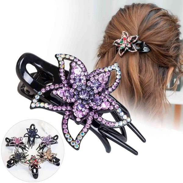 hairpin diamond flower back of the head clip hairpin female plastic hair clip duck beak clip, Golden;silver
hairpin diamond flower back of the head clip hairpin female plastic hair clip duck beak clip, Golden;silver