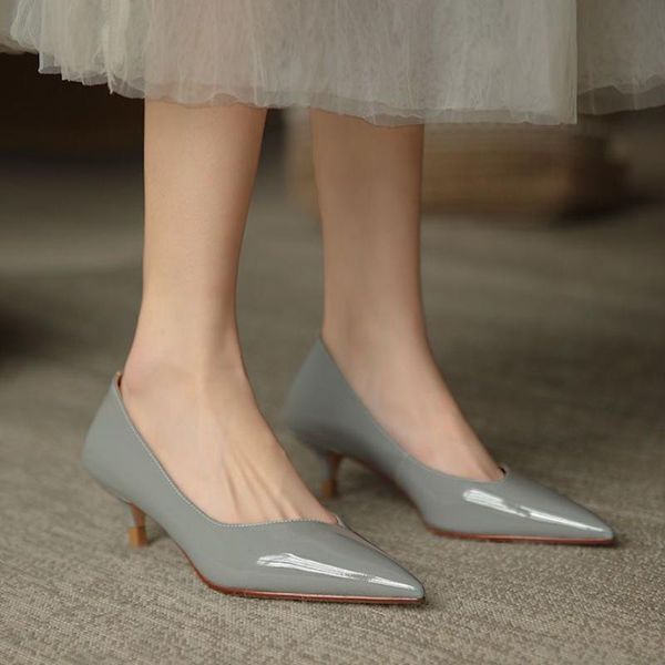 dress shoes summer high heels ladies classic fashion cow leather autumn pointed single high heels, Black
dress shoes summer high heels ladies classic fashion cow leather autumn pointed single high heels, Black