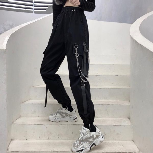 punk jogging cargo pants women goth harajuku chain black sweatpants korean style 2021 trousers japanese streetwear pants, Black;white
punk jogging cargo pants women goth harajuku chain black sweatpants korean style 2021 trousers japanese streetwear pants, Black;white